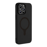 Apple iPhone 14 Pro Max Kılıf M-Safe Şarj Özellikli Zore Aris Silikon Kapak Siyah