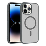 Apple iPhone 14 Pro Max Kılıf M-safe Şarj Özellikli Babet Kapak Mavi