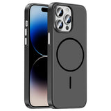 Apple iPhone 14 Pro Max Kılıf M-Safe Şarj Özellikli Zore Lora PC Kapak Siyah