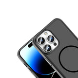 Apple iPhone 14 Pro Max Kılıf M-Safe Şarj Özellikli Zore Lora PC Kapak Siyah