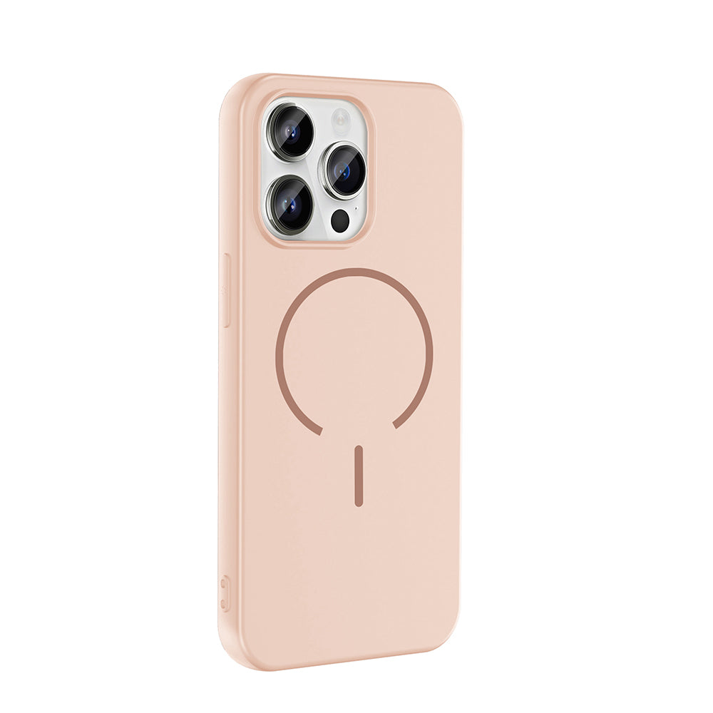 Apple iPhone 14 Pro Max Kılıf M-safe Şarj Özellikli Zore Meta Kapak Mürdüm