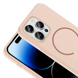 Apple iPhone 14 Pro Max Kılıf M-safe Şarj Özellikli Zore Meta Kapak Mürdüm