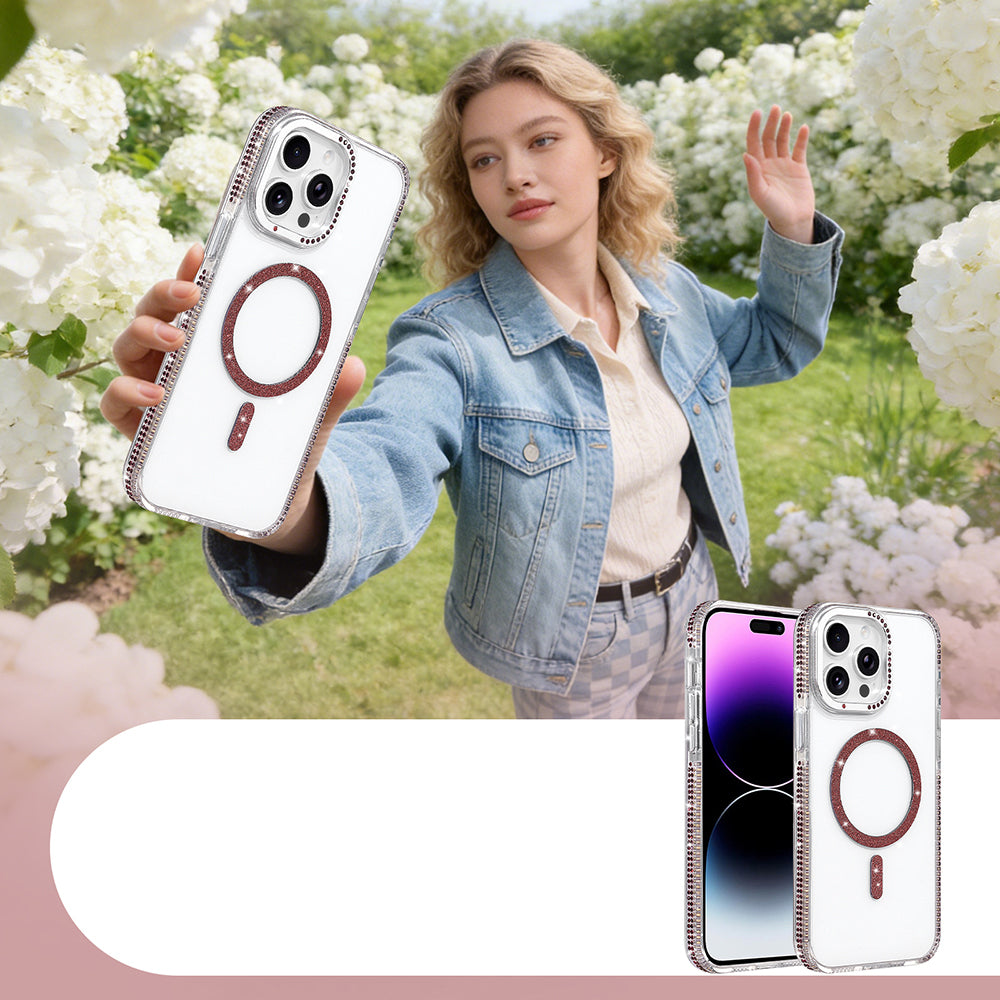 Apple iPhone 14 Pro Max M-safe Şarj Özellikli Tera Silikon Kılıf Mürdüm