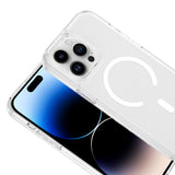 Apple iPhone 14 Pro Max Kılıf M-safe Şarj Özellikli Zore X-Rop Kapak Şeffaf