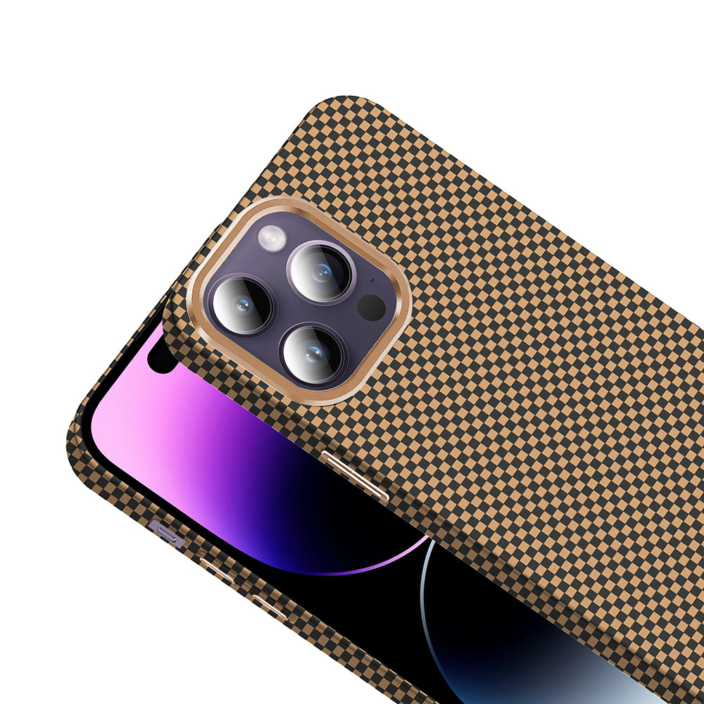 Apple iPhone 14 Pro Max Kılıf M-safe Şarj Özellikli Karbon Fiber Görünümlü Zore Gros Kapak Siyah-Lacivert