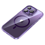 Apple iPhone 14 Pro Max Kılıf M-safe Şarj Özellikli Sert PC Zore Fuya Kapak Derin Mor