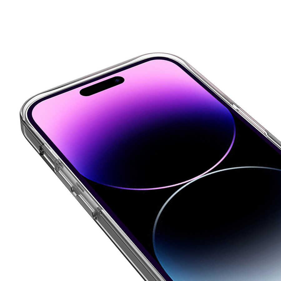 Apple iPhone 14 Pro Max Kılıf M-safe Şarj Özellikli Sert PC Zore Fuya Kapak Derin Mor