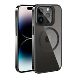 Apple iPhone 14 Pro Max Kılıf M-safe Şarj Özellikli Standlı Zore Klon Kapak Siyah