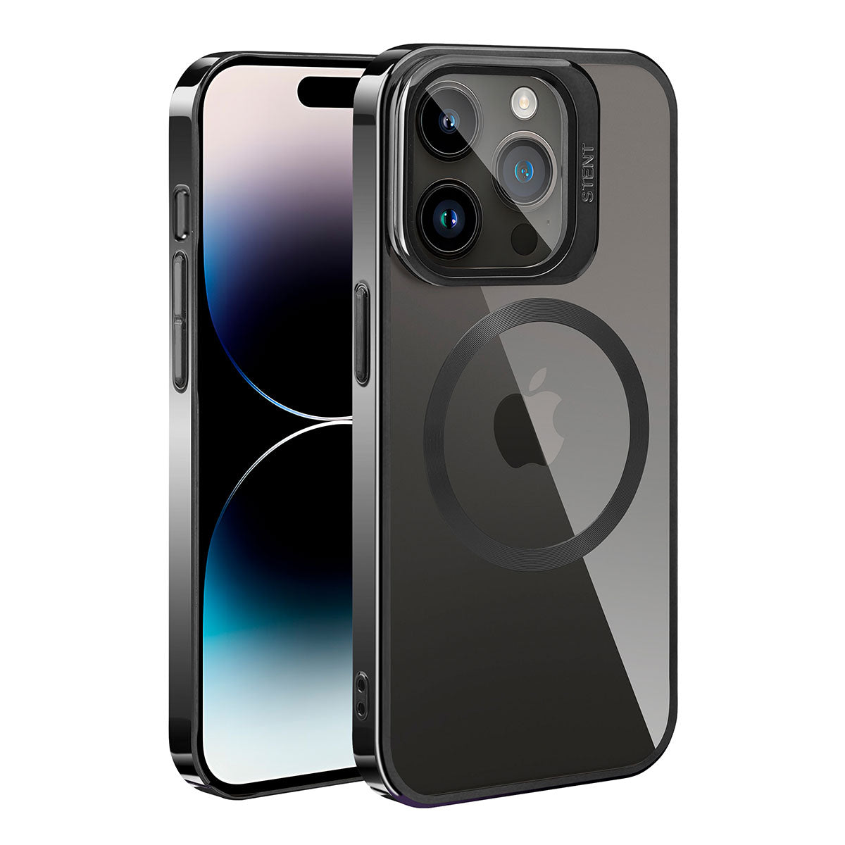 Apple iPhone 14 Pro Max Kılıf M-safe Şarj Özellikli Standlı Zore Klon Kapak Siyah