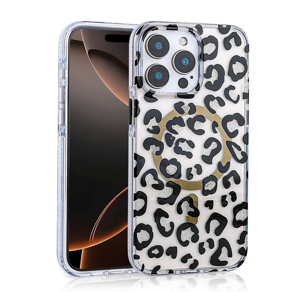 Apple iPhone 14 Pro Max Kılıf M-safe Şarj Özellikli Zore Jago Kapak Siyah-Beyaz