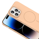 Apple iPhone 14 Pro Max Kılıf M-safe Şarj Özellikli Zore Ruby Sert Kapak Siyah