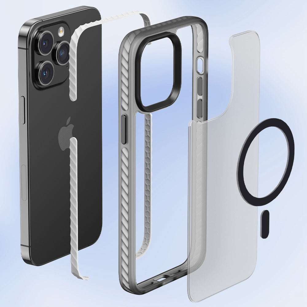 Apple iPhone 14 Pro Max Kılıf Mat Arka Yüzey Wireless Şarj Özellikli Zore Locik Kapak Derin Mor