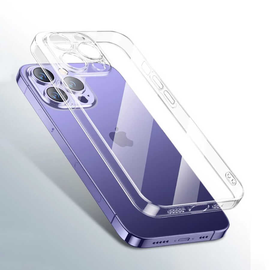 Apple iPhone 14 Pro Max Kılıf Şeffaf Sert PC Zore Vayt Kapak Renksiz