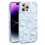 Apple iPhone 14 Pro Max Kılıf Simli 3D Desenli Zore Hacar Kapak Pembe-Mor