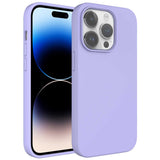 Apple iPhone 14 Pro Max Kılıf Sıvı Teknolojili Silinebilir Sert Zore Kivi Kapak Lila