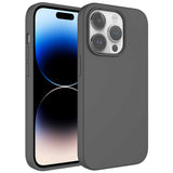 Apple iPhone 14 Pro Max Kılıf Sıvı Teknolojili Silinebilir Sert Zore Kivi Kapak Gri