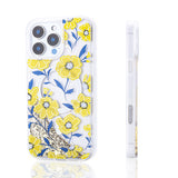 Apple iPhone 14 Pro Max Kılıf Sıvılı Simli Baskılı Şeffaf Arka Yüzey Zore Mossa Silikon Kapak Gri