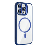 Apple iPhone 14 Pro Max Kılıf Standlı ve Kamera Lens Hediyeli M-Safe Şarj Özellikli Zore Etro Kapak Gri