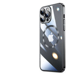 Apple iPhone 14 Pro Max Kılıf Wireless Şarj Özellikli Sert PC Zore Riksos M-safe Kapak Siyah