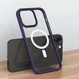 Apple iPhone 14 Pro Max Kılıf Wireless Şarj Özellikli Zore Hibrit M-safe Kapak Siyah
