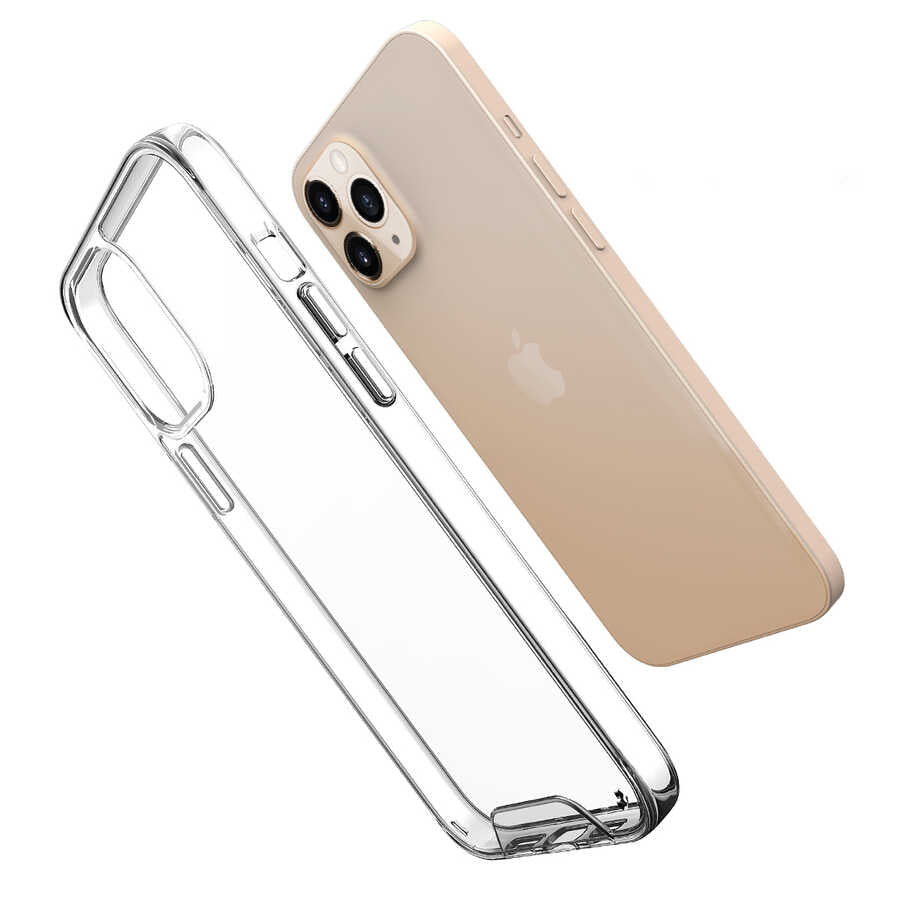 Apple iPhone 14 Pro Max Kılıf Zore Gard Silikon Renksiz
