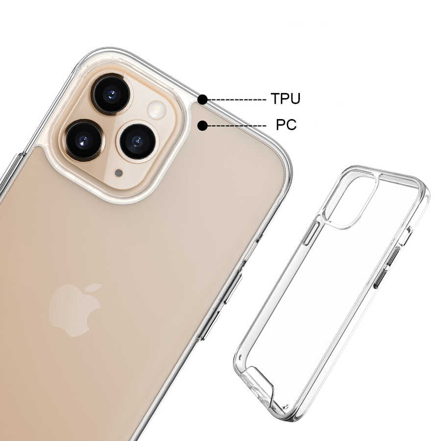 Apple iPhone 14 Pro Max Kılıf Zore Gard Silikon Renksiz