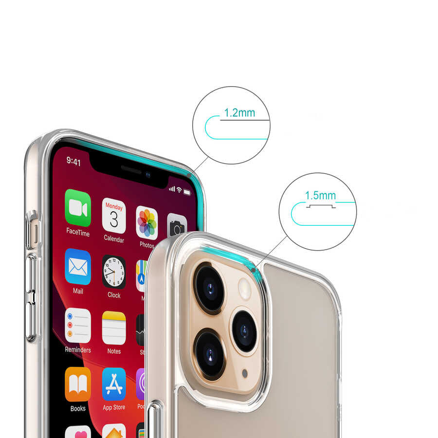 Apple iPhone 14 Pro Max Kılıf Zore Gard Silikon Renksiz
