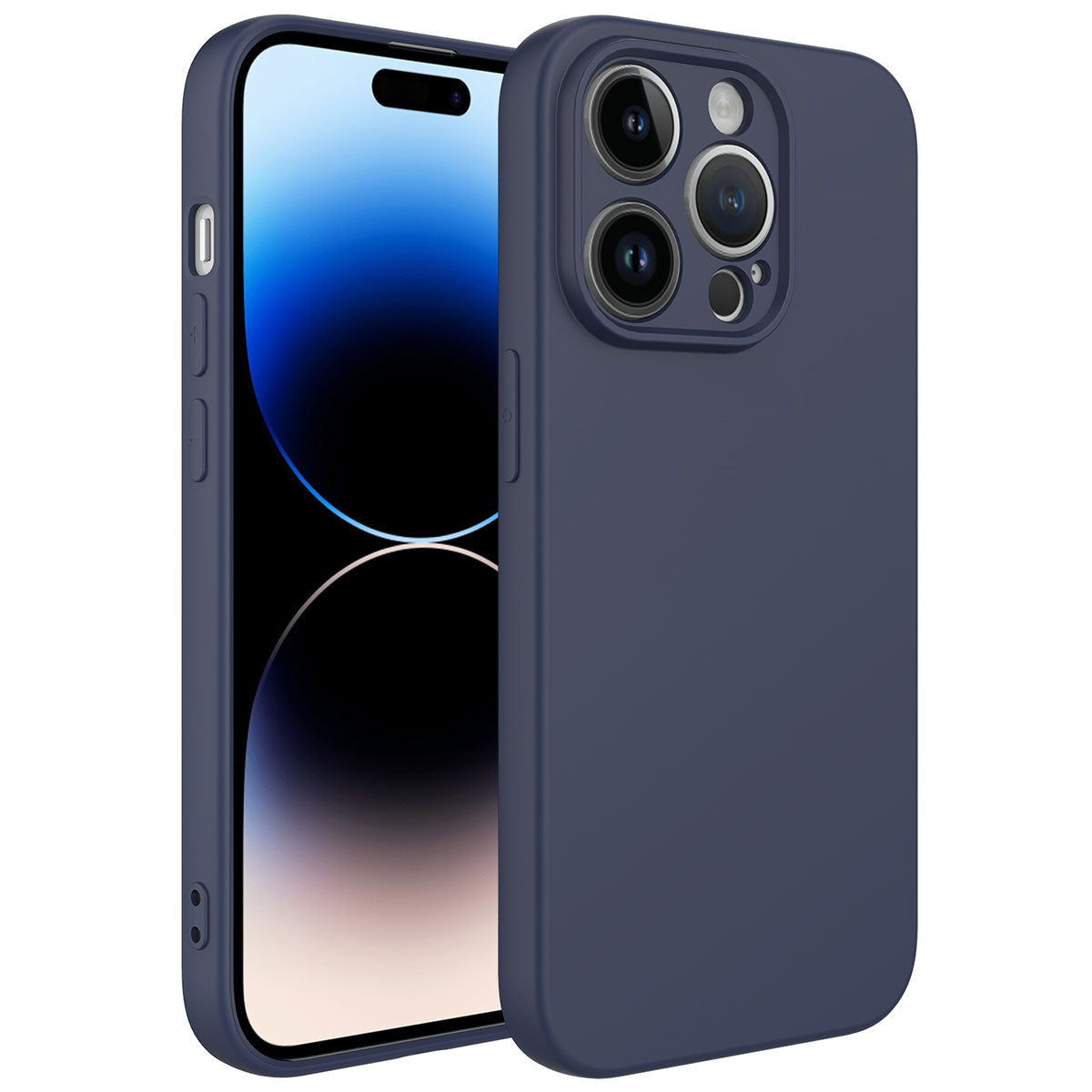 Apple iPhone 14 Pro Max Kılıf Zore Kamera Korumalı Mara Lansman Kapak Lacivert