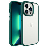 Apple iPhone 14 Pro Max Kılıf Zore Krom Kapak Koyu Yeşil
