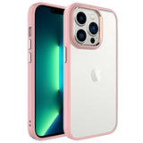 Apple iPhone 14 Pro Max Kılıf Zore Krom Kapak Pembe Açık