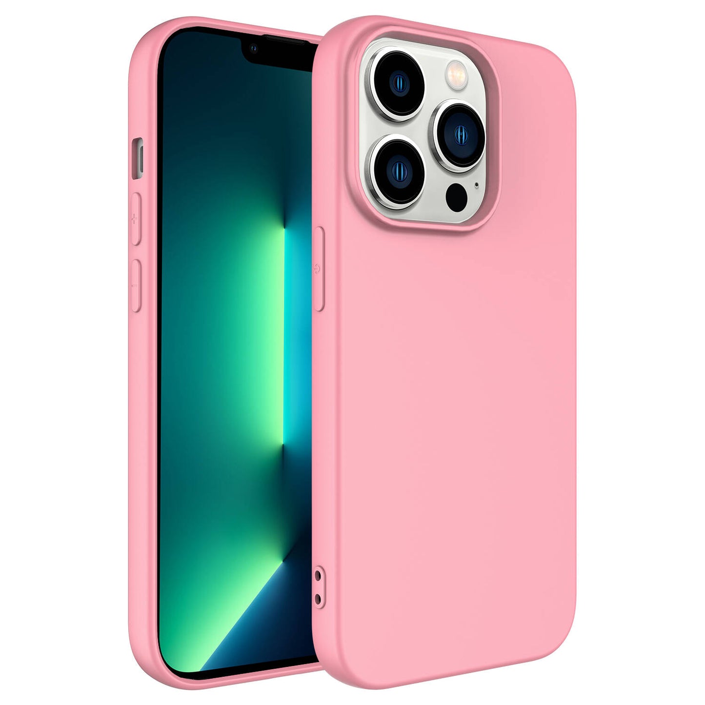 Apple iPhone 14 Pro Max Kılıf Zore LSR Lansman Kapak Pembe Açık