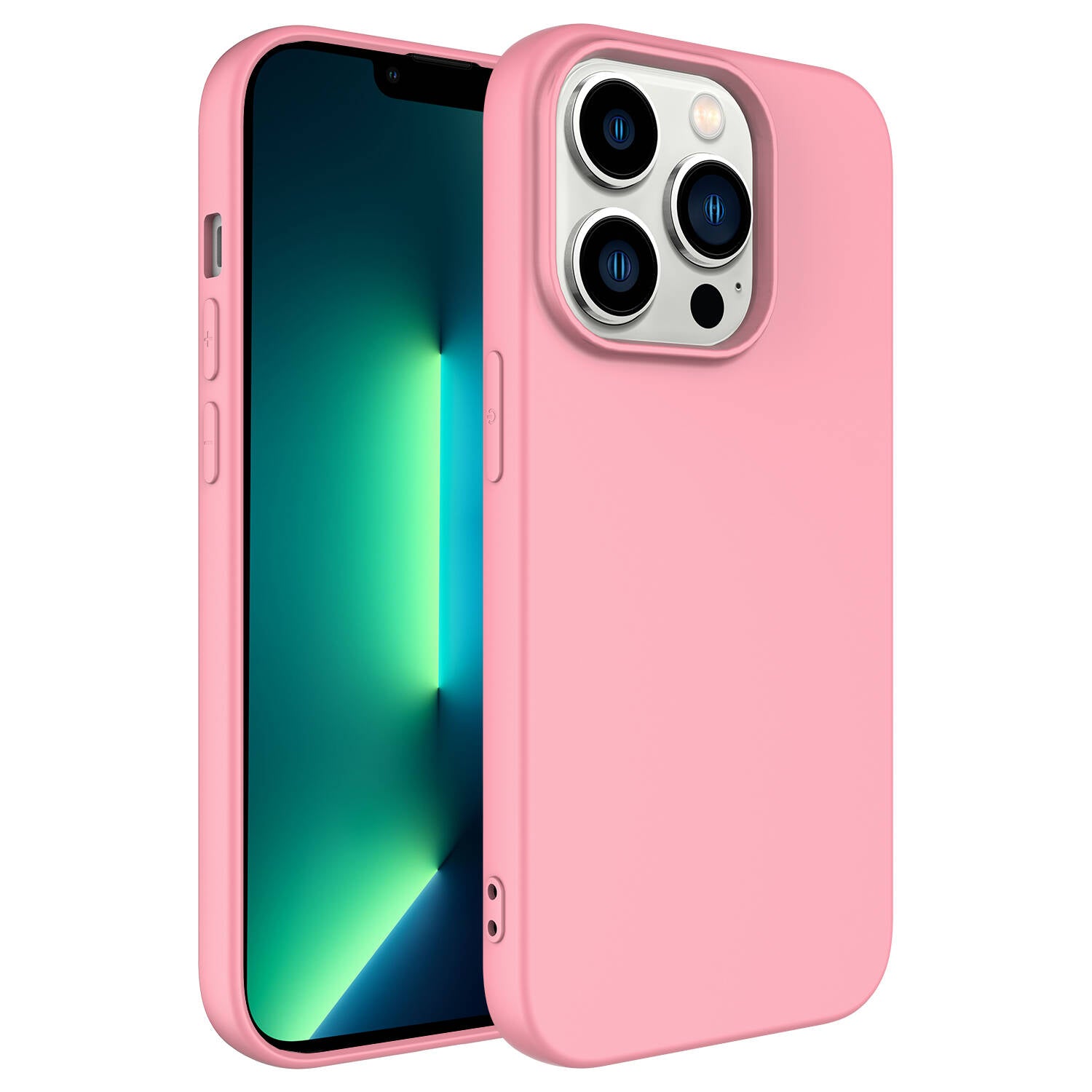 Apple iPhone 14 Pro Max Kılıf Zore LSR Lansman Kapak Pembe Açık