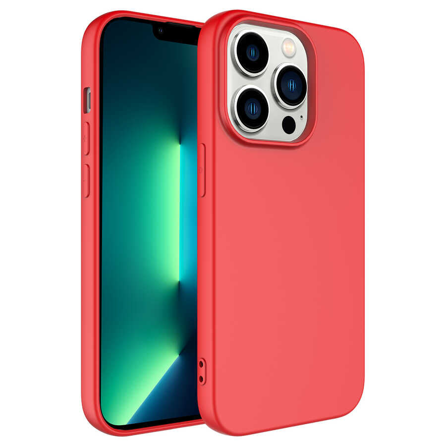 Apple iPhone 14 Pro Max Kılıf Zore Mara Lansman Kapak Kırmızı