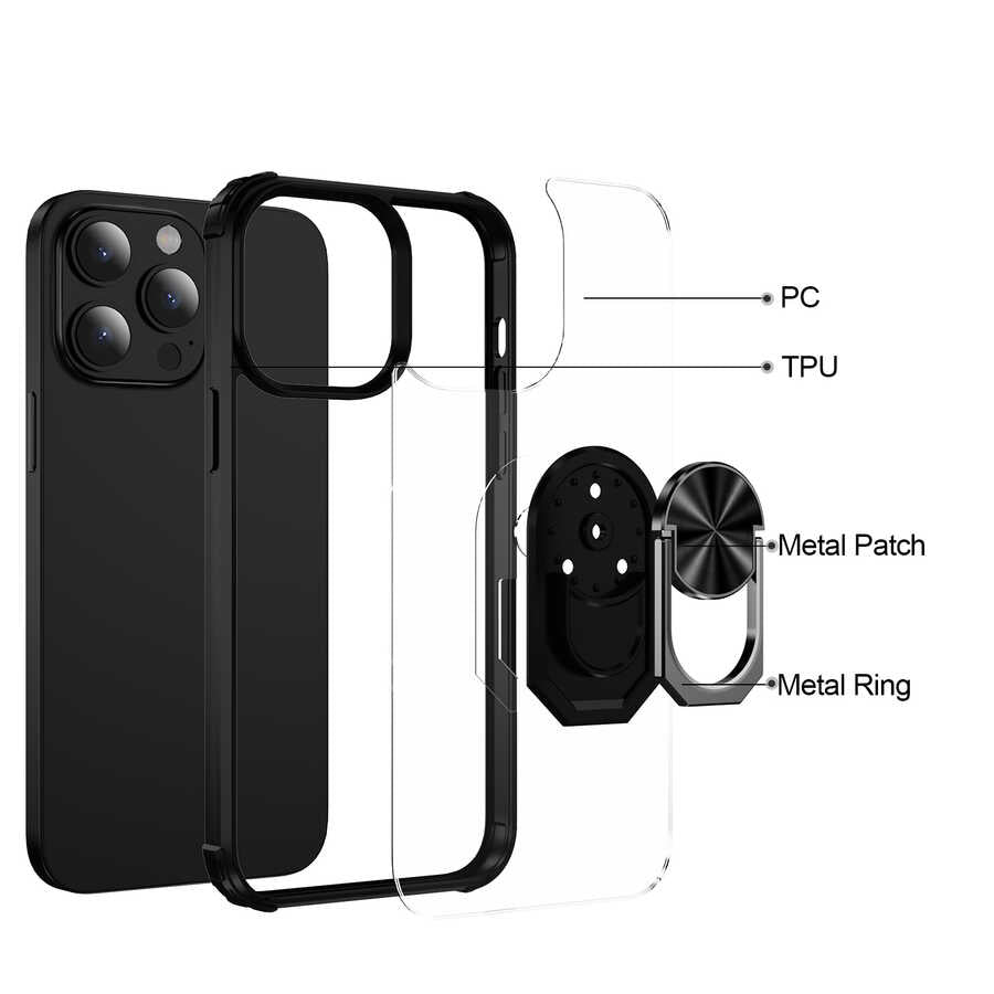 Apple iPhone 14 Pro Max Kılıf Zore Mola Kapak Siyah