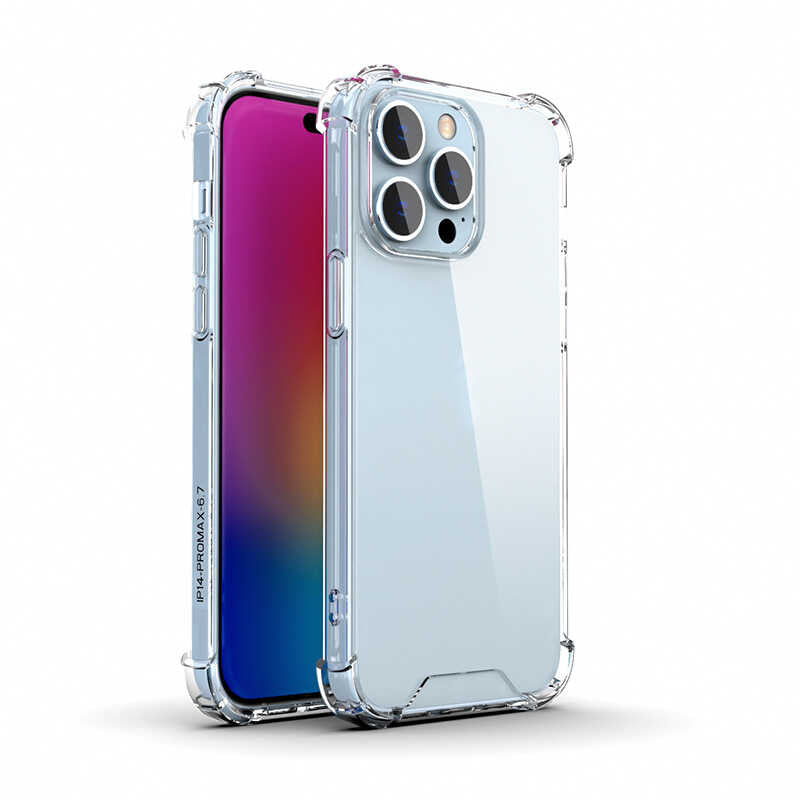 Apple iPhone 14 Pro Max Kılıf Zore Nitro Anti Shock Silikon Renksiz
