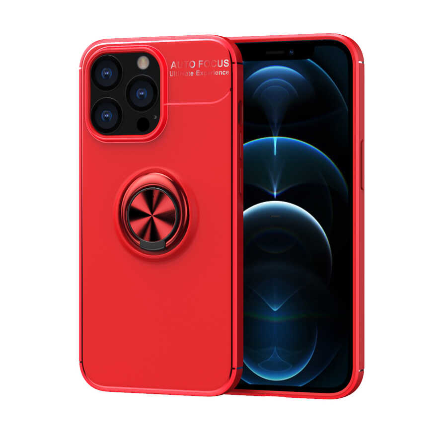 Apple iPhone 14 Pro Max Kılıf Zore Ravel Silikon Kapak Kırmızı