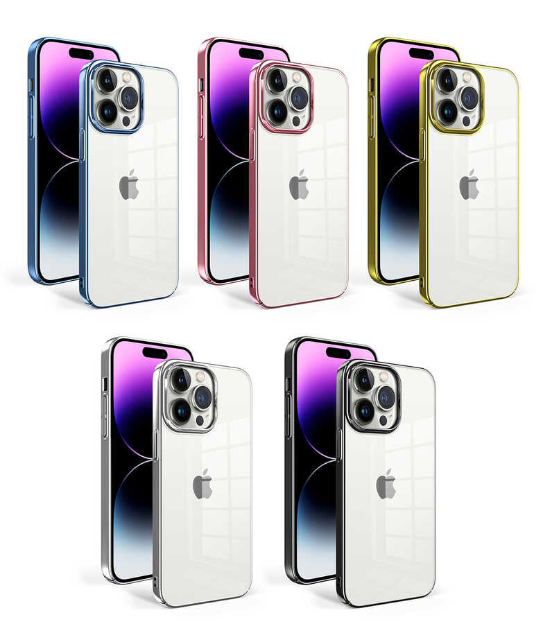 Apple iPhone 14 Pro Max Kılıf Zore Sun Kapak Gümüş