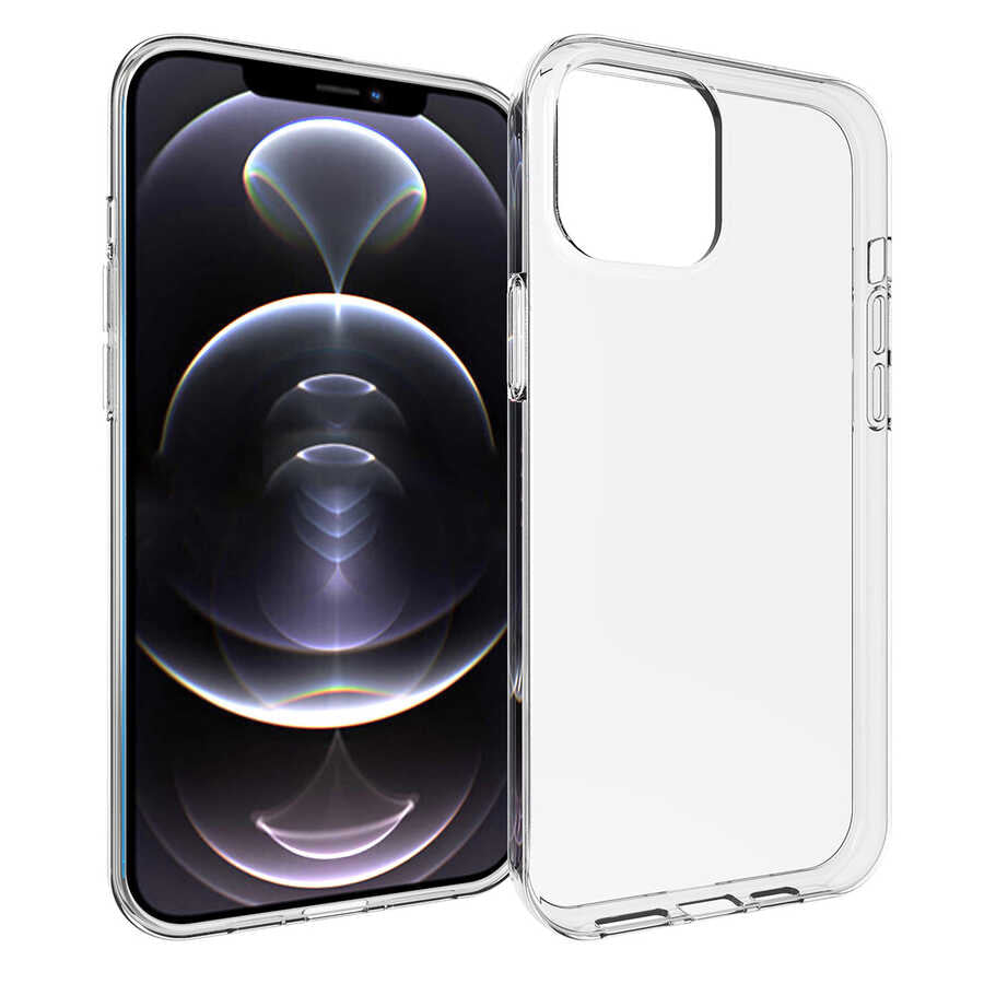 Apple iPhone 14 Pro Max Kılıf Zore Süper Silikon Kapak Renksiz