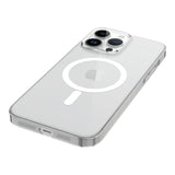 Apple iPhone 14 Pro Max Kılıf Zore Wireless Şarj Özellikli Şeffaf Tek Kamera Çerçeveli Porto Kapak Renksiz