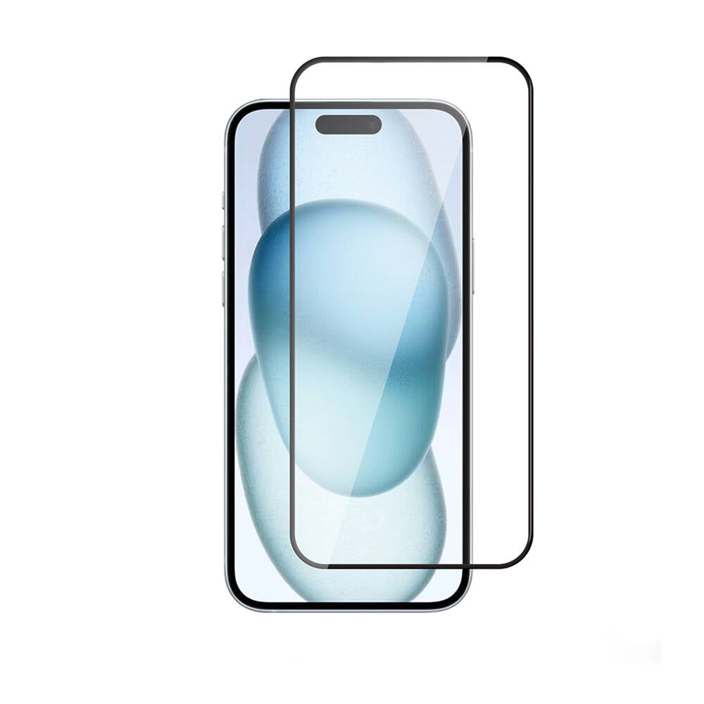 Apple iPhone 14 Pro Max Zore 3D Rika Temperli Cam Ekran Koruyucu Siyah