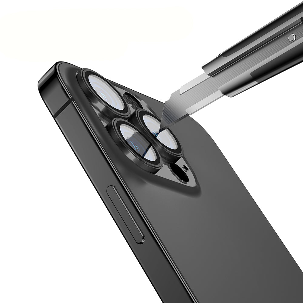 Apple iPhone 14 Pro Max Zore Mikro Kamera Lens Koruyucu Derin Mor