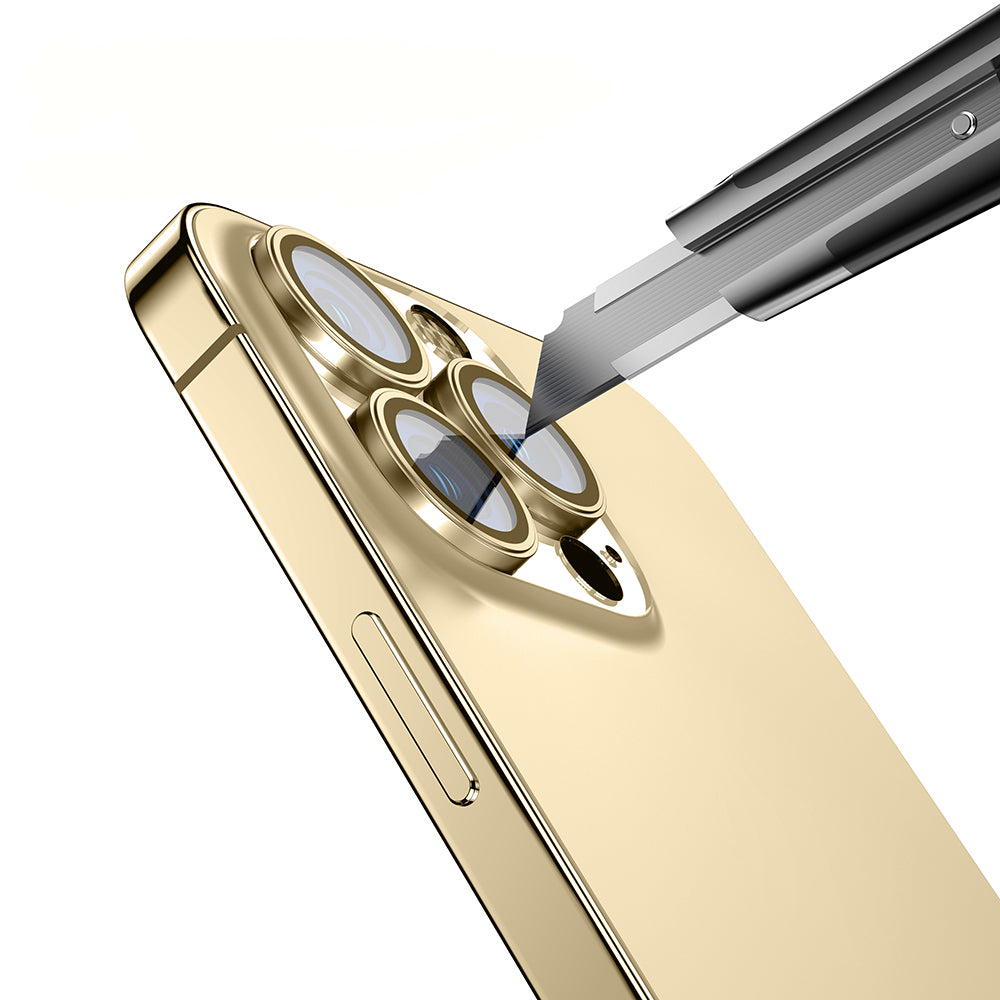 Apple iPhone 14 Pro Max Zore Mikro Kamera Lens Koruyucu Gümüş