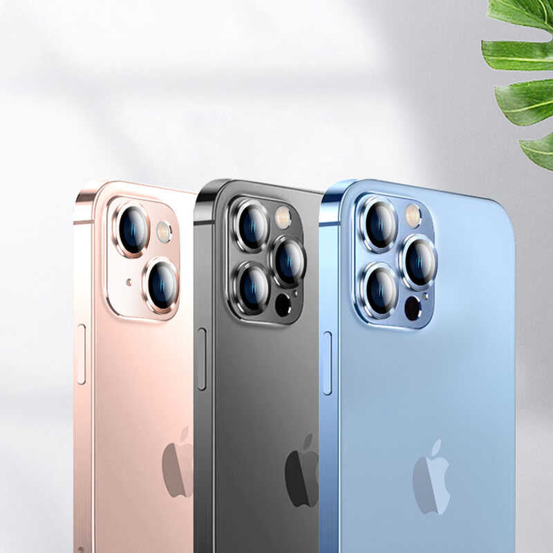 Apple iPhone 14 Pro Zore CL-03 Kamera Lens Koruyucu Derin Mor