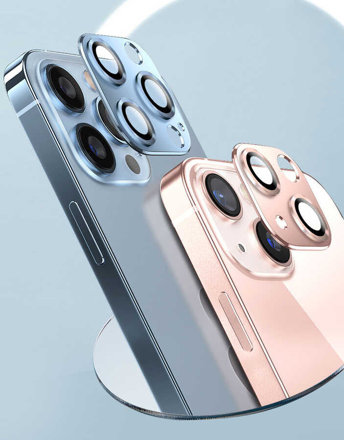 Apple iPhone 14 Pro Zore CL-03 Kamera Lens Koruyucu Derin Mor