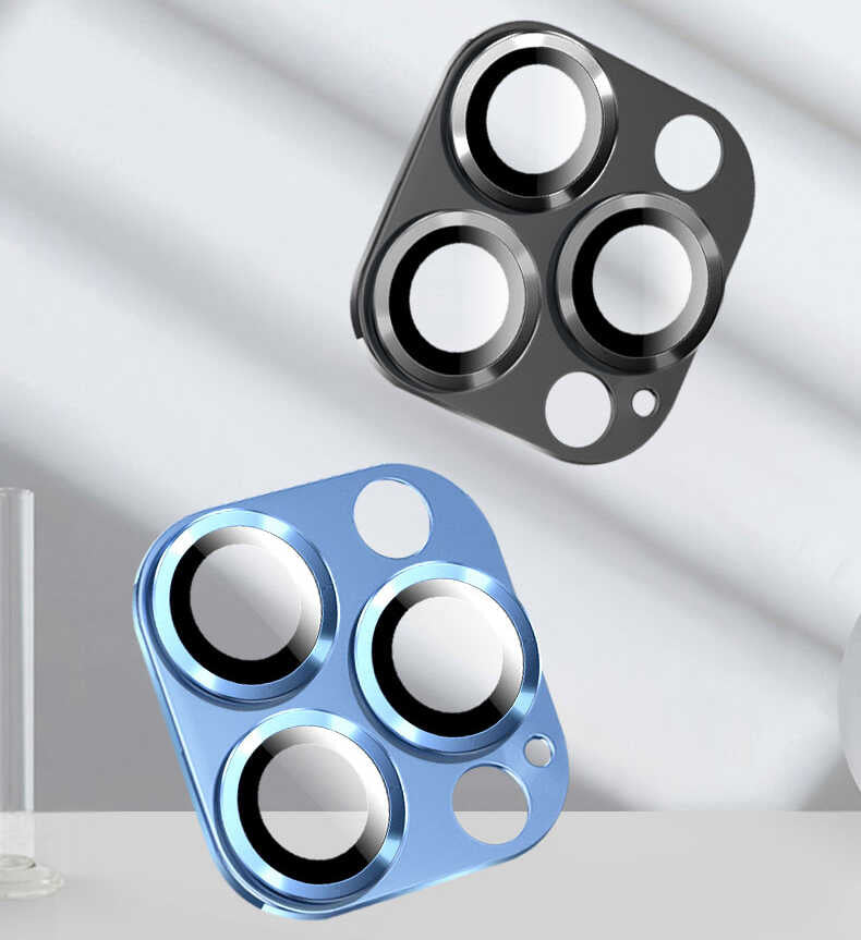 Apple iPhone 14 Pro Zore CL-03 Kamera Lens Koruyucu Derin Mor