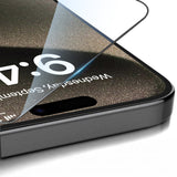 Apple iPhone 14 Zore 3D Oliv HD Temperli Cam Ekran Koruyucu + Kolay Uygulama Aparatı Şeffaf