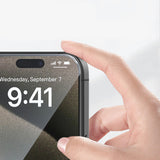 Apple iPhone 14 Zore 3D Oliv HD Temperli Cam Ekran Koruyucu + Kolay Uygulama Aparatı Şeffaf