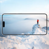 Apple iPhone 14 Zore 3D Oliv HD Temperli Cam Ekran Koruyucu + Kolay Uygulama Aparatı Şeffaf