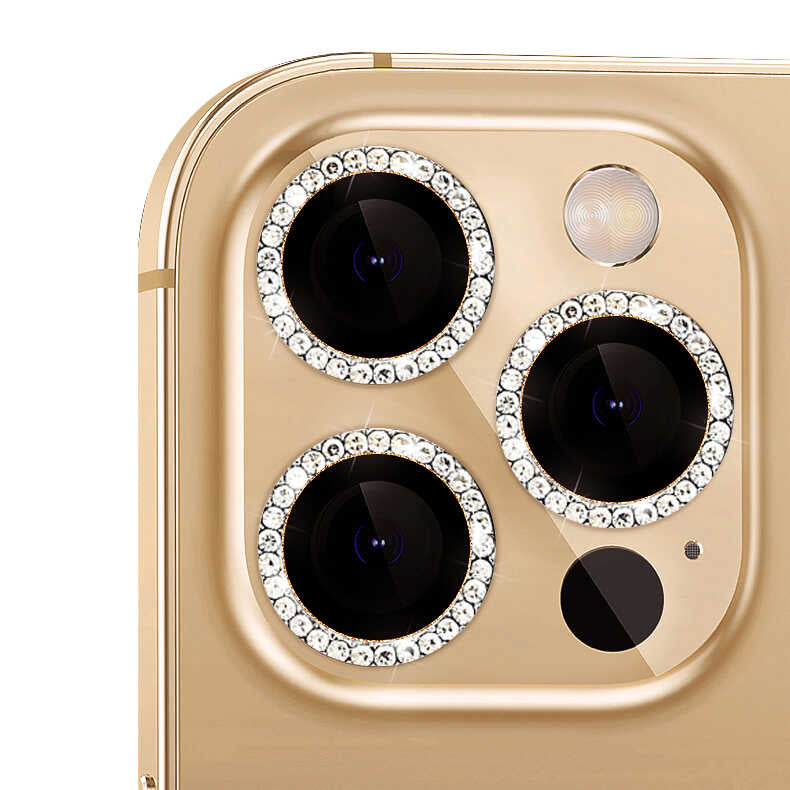 Apple iPhone 14 Zore CL-06 Kamera Lens Koruyucu Rose Gold