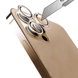 Apple iPhone 14 Zore CL-06 Kamera Lens Koruyucu Rose Gold